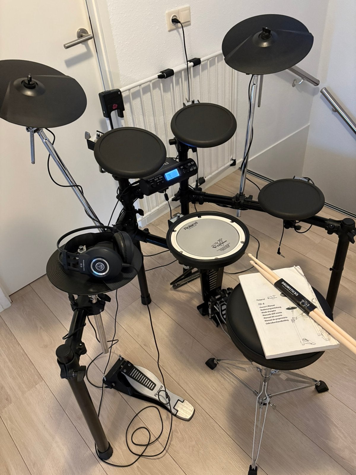 Roland TD-4 v-drum compleet, Ophalen, Zo goed als nieuw, Roland, Elektronisch