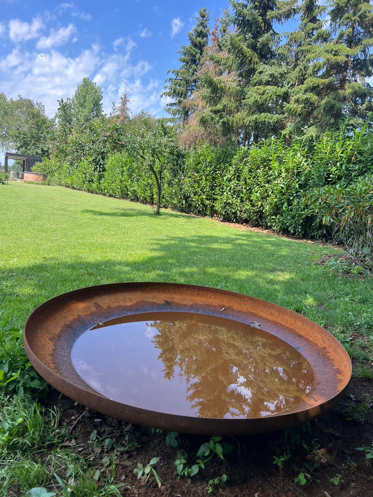 Vuurschaal, waterschaal , plantenbak , tankbodem, Tuin en Terras, Ophalen, Zo goed als nieuw