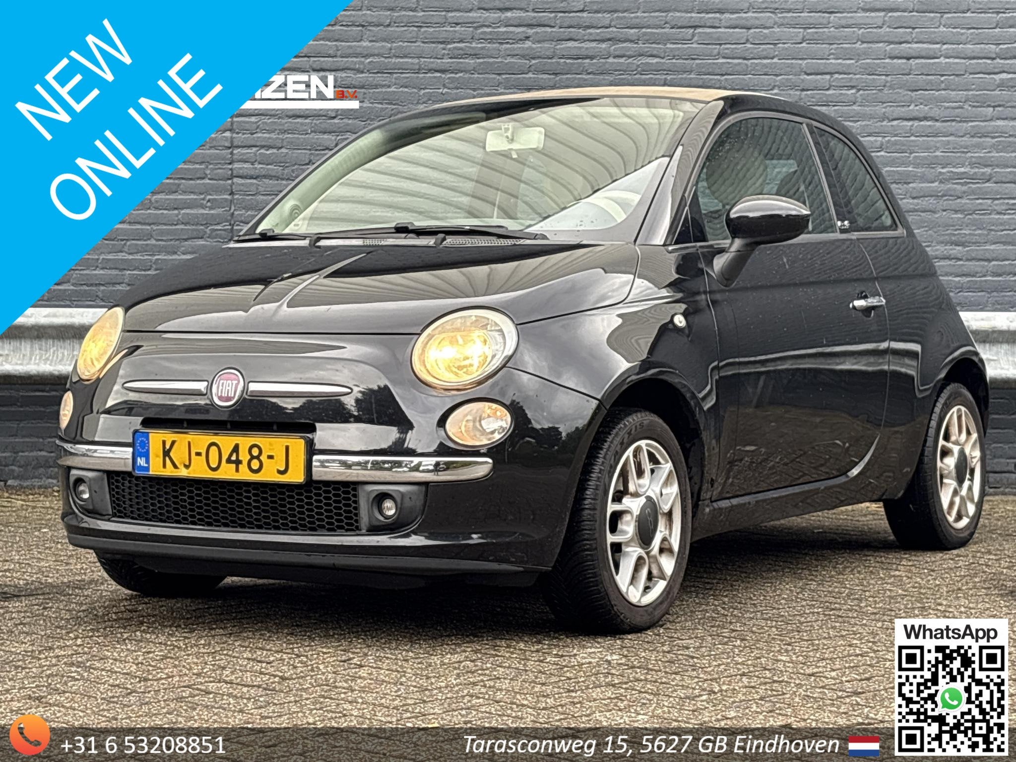Fiat 500 C 1.4 Lounge Cabrio | Airco |, Auto's, Euro 5, Gebruikt, 31 €/maand, 4 cilinders