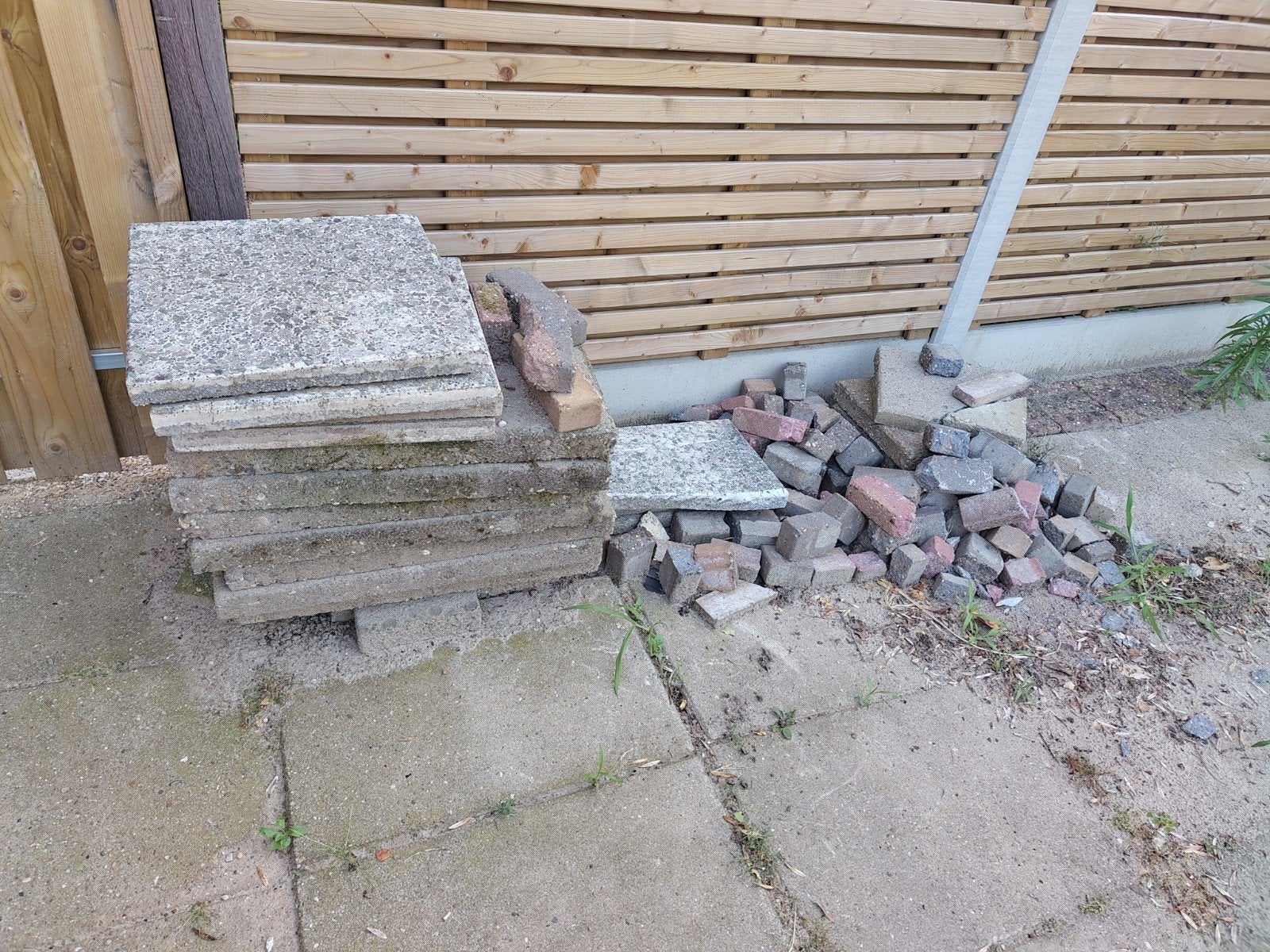 Tegels en waaltjes, 3 formaten, Tuin en Terras, Ophalen, Gebruikt, Beton, Klinkers