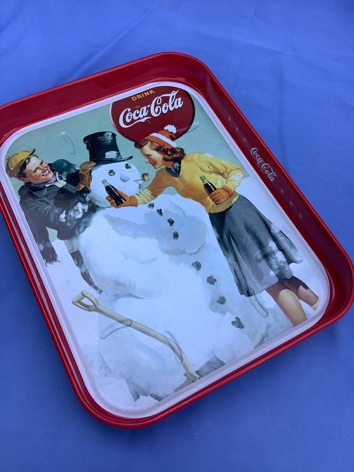 Vintage Coca-Cola dienblad - Kerstthema, Ophalen of Verzenden, Nieuw, Gebruiksvoorwerp