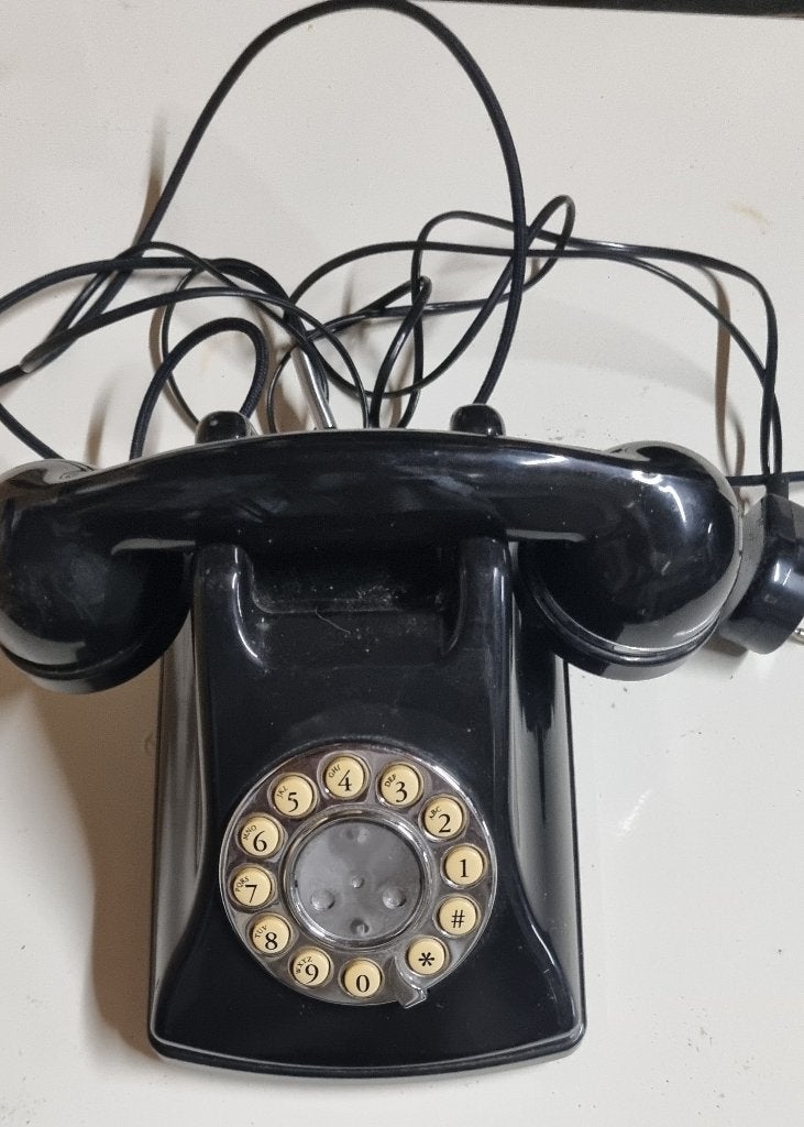 Vintage telefoon van nep bakeliet, Ophalen of Verzenden, Zo goed als nieuw, Bakeliet