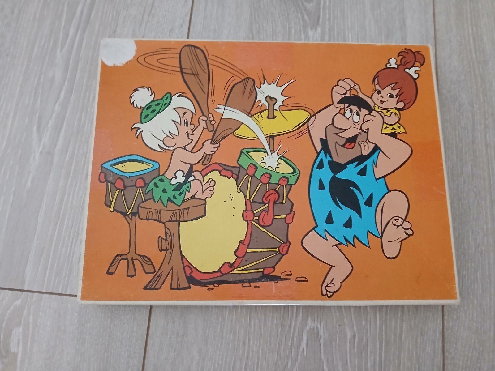 Vintage Flintstones legpuzzel 63 stukjes uit 1976, Ophalen of Verzenden, Meer dan 50 stukjes, Gebruikt