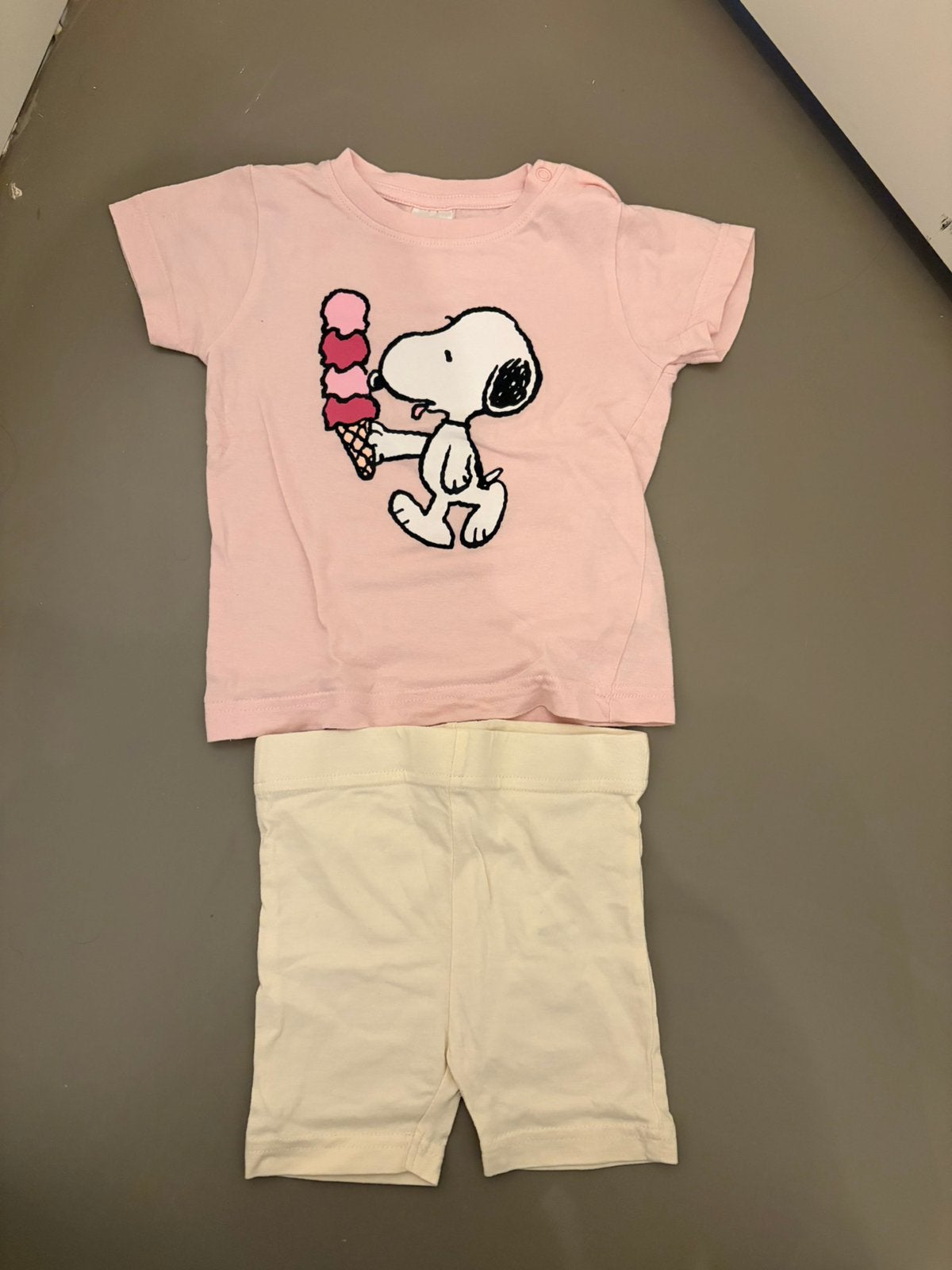 Setje Snoopy met ijsje maat 86, Ophalen of Verzenden, Zo goed als nieuw, Meisje