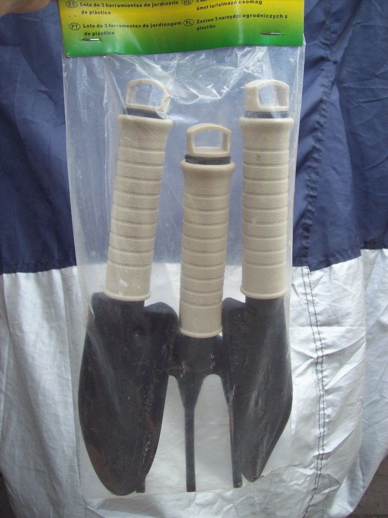 3-delige plastic tuingereedschapsset smal / breed schep vork, Ophalen of Verzenden, Nieuw, Overige soorten