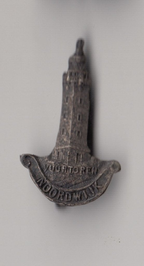 Vuurtoren Noordwijk Scheepvaart broche, Gebruikt, Niet vindbaar, Niet vindbaar, Speldje of Pin