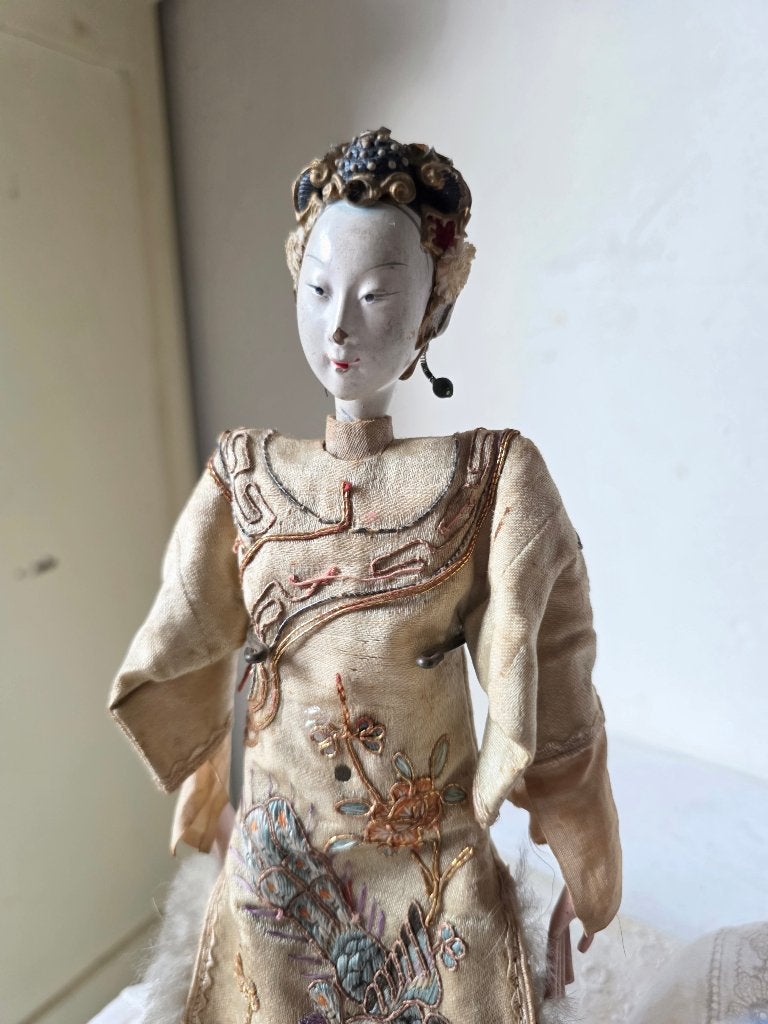 Antieke pop, zeldzame chinese opera pop, Verzamelen, Ophalen of Verzenden, Gebruikt, Pop