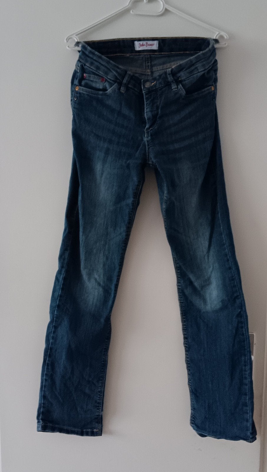 Spijkerbroek dames maat 36 of 38/S of M - straight fit, Kleding | Dames, Blauw, John Baner, Ophalen of Verzenden, Zo goed als nieuw
