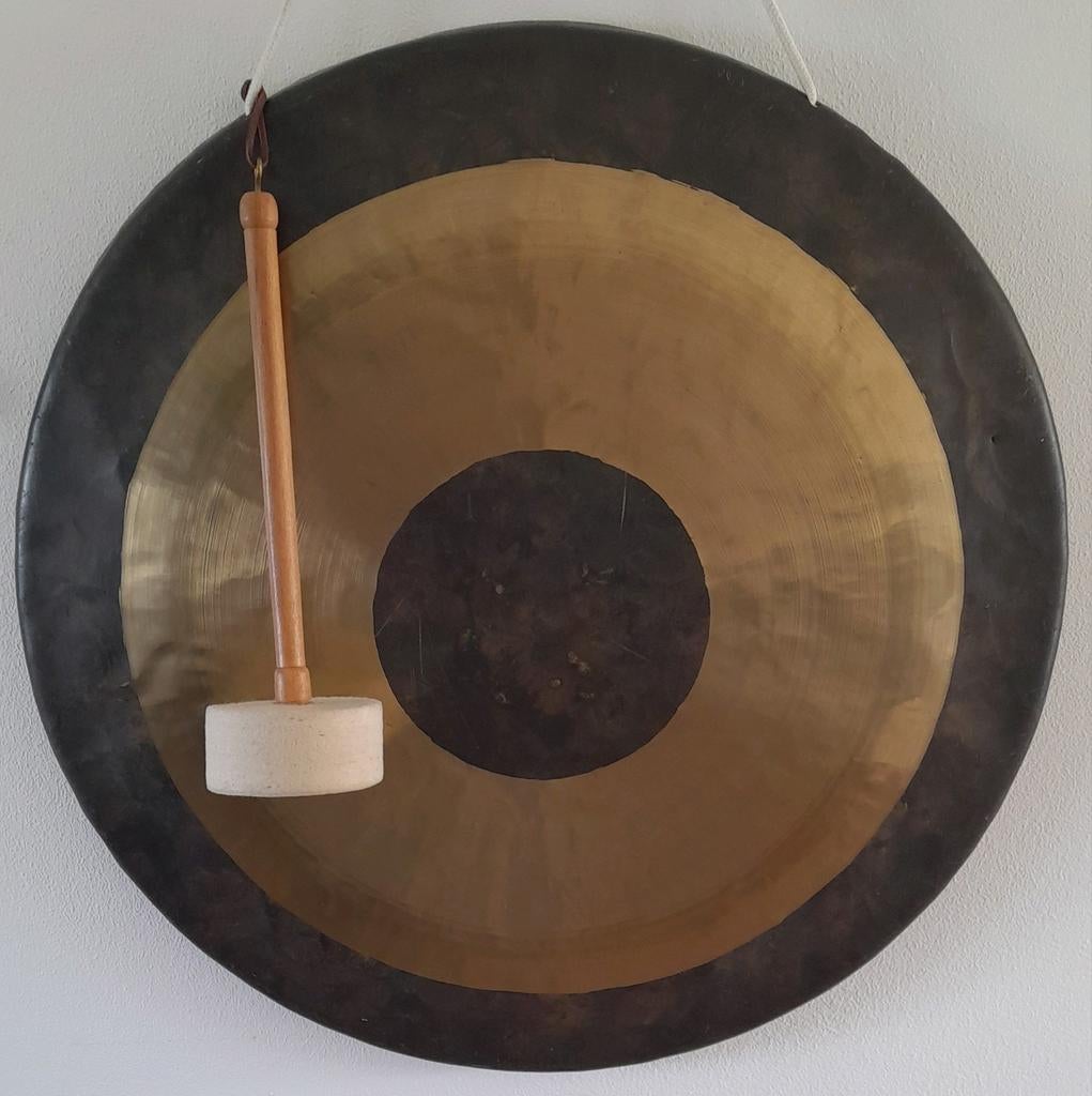 Grote Wuhang Gong met klopper Ca 70 cm., Ophalen, Gebruikt