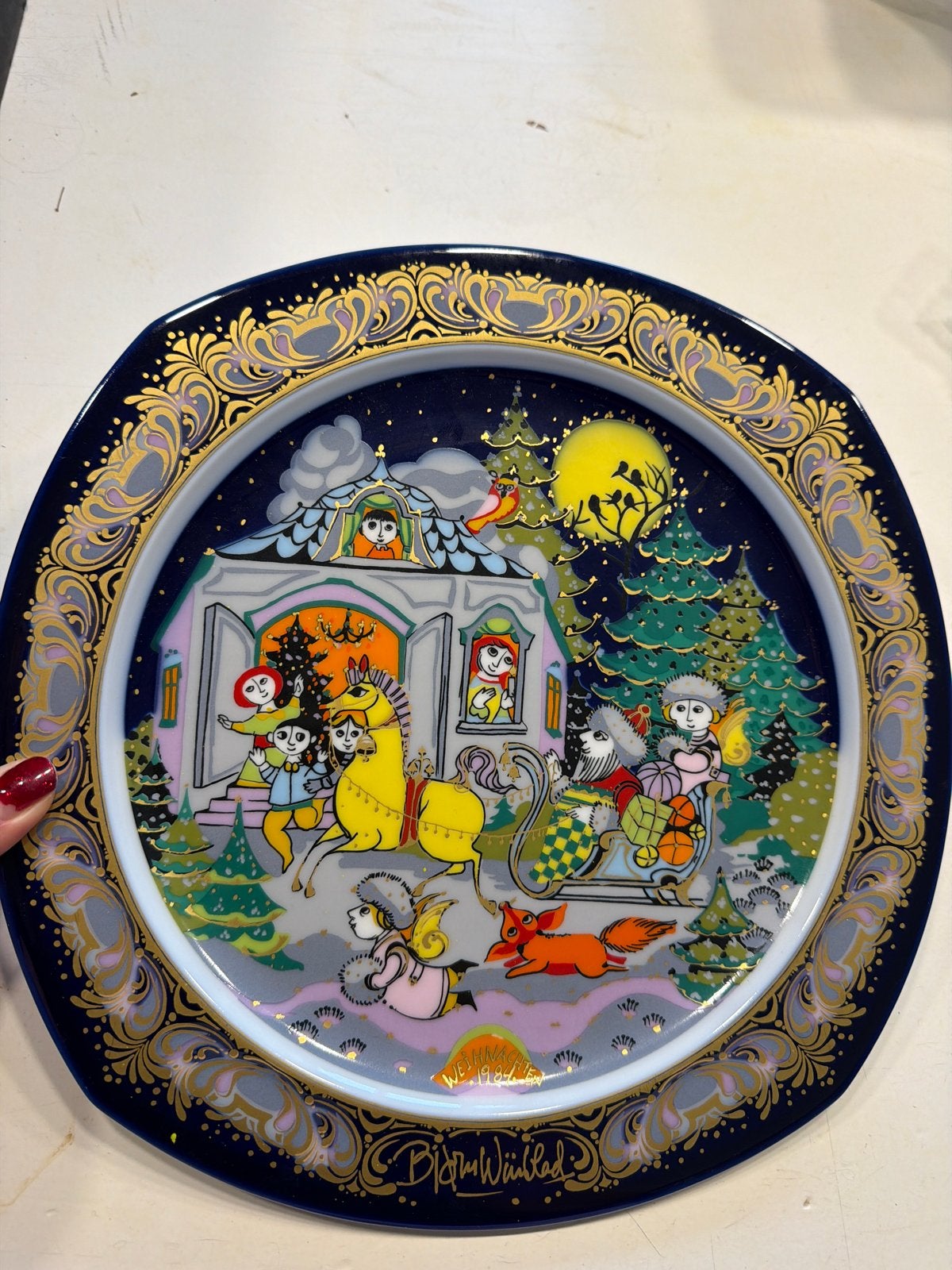 Bjørn Wiinblad Rosenthal Kerstbord 1984, Ophalen of Verzenden