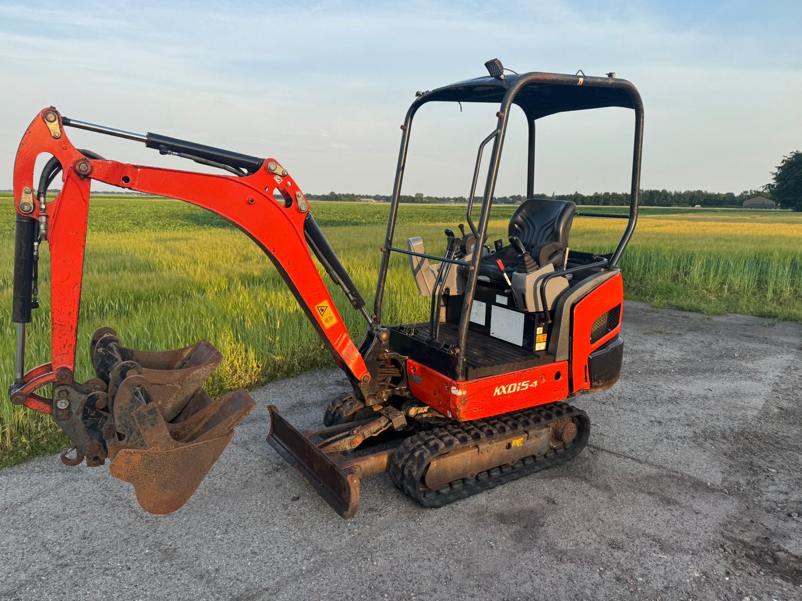 Kubota KX015-4  Minikraan Minigraver 3 bakken, Ophalen, Graafmachine
