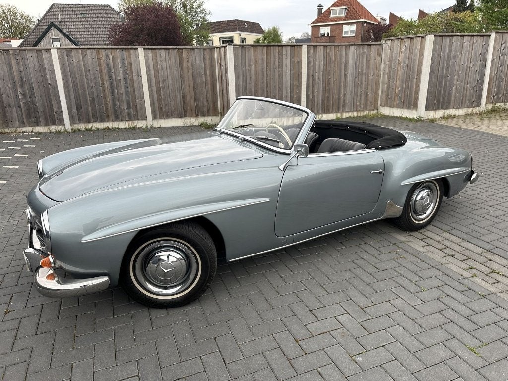 Mercedes-Benz 190-Serie 1.9 SL 1955, Achterwielaandrijving, Zwart, Cabriolet, Leder
