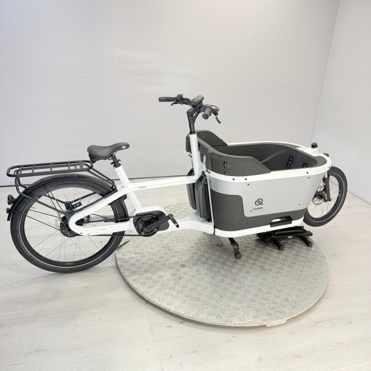 Carqon Cruise E2 | 500Wh | 1349KM | Bakfiets zwart Uni, Fietsen en Brommers, Gebruikt, -, -, Elektrisch