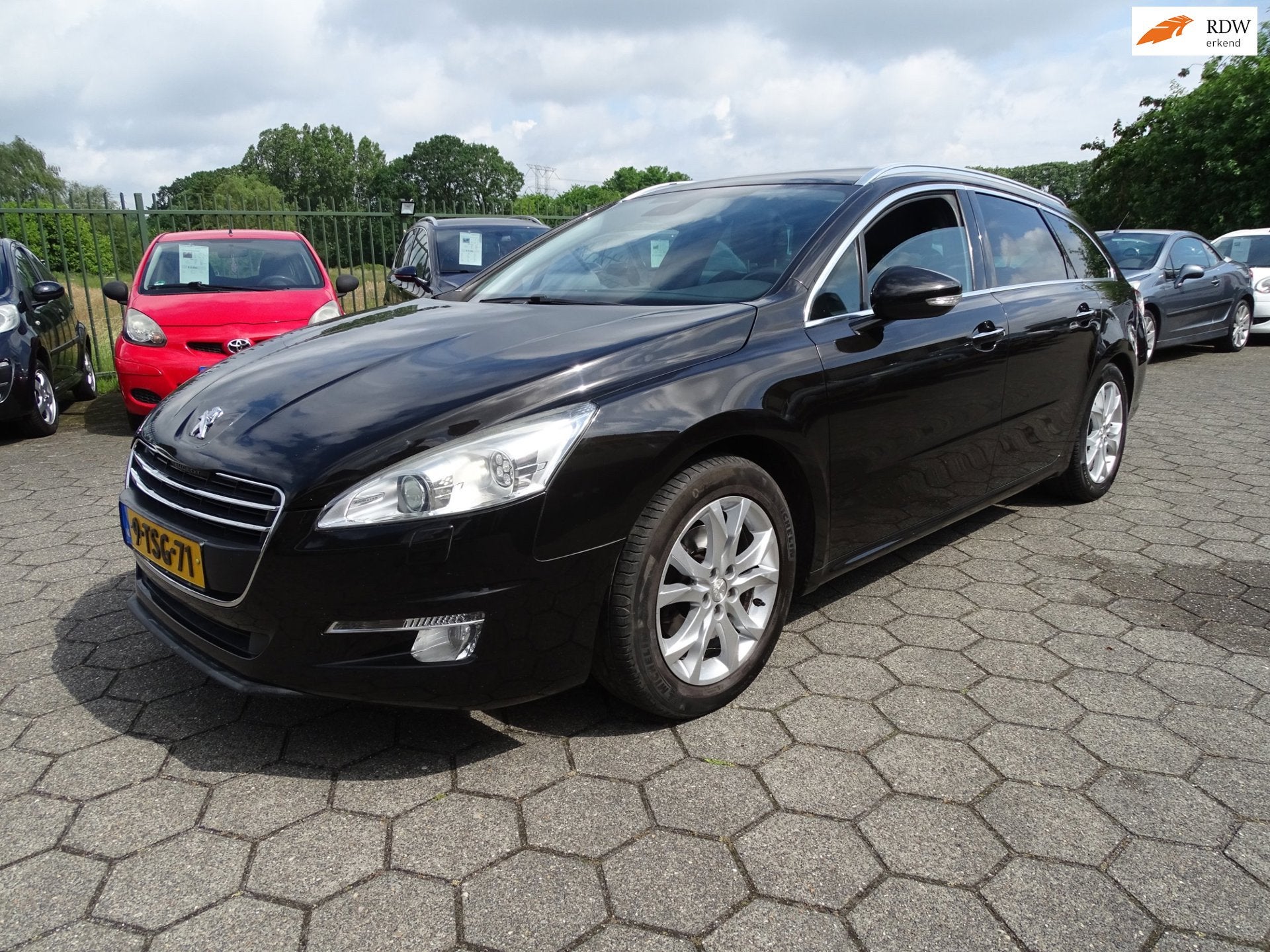 Peugeot 508 SW 1.6 THP Allure ECC/PANORAMA/BT/LMV/TREKHAAK, Auto's, Voorwielaandrijving, Gebruikt, Zwart, Bruin