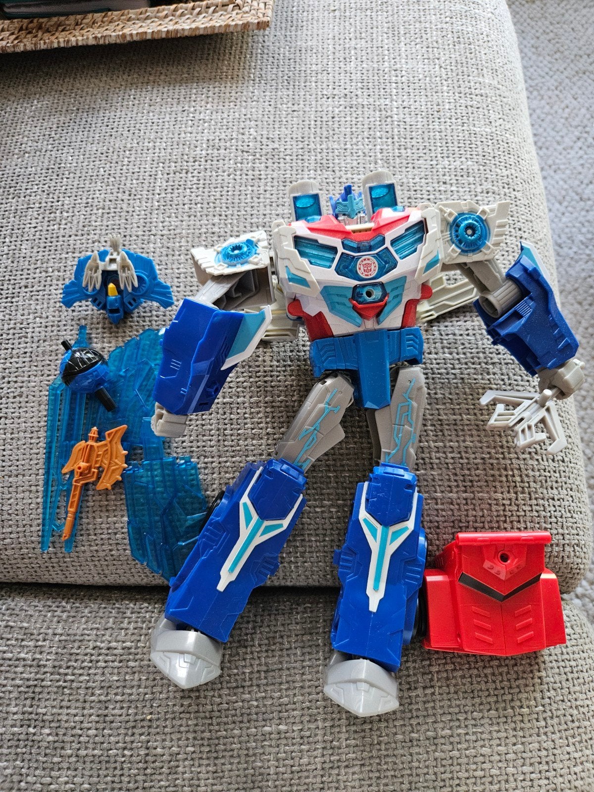 Transformers Power Surge Optimus Prime figuur Hasbro, Verzamelen, Ophalen of Verzenden, Gebruikt