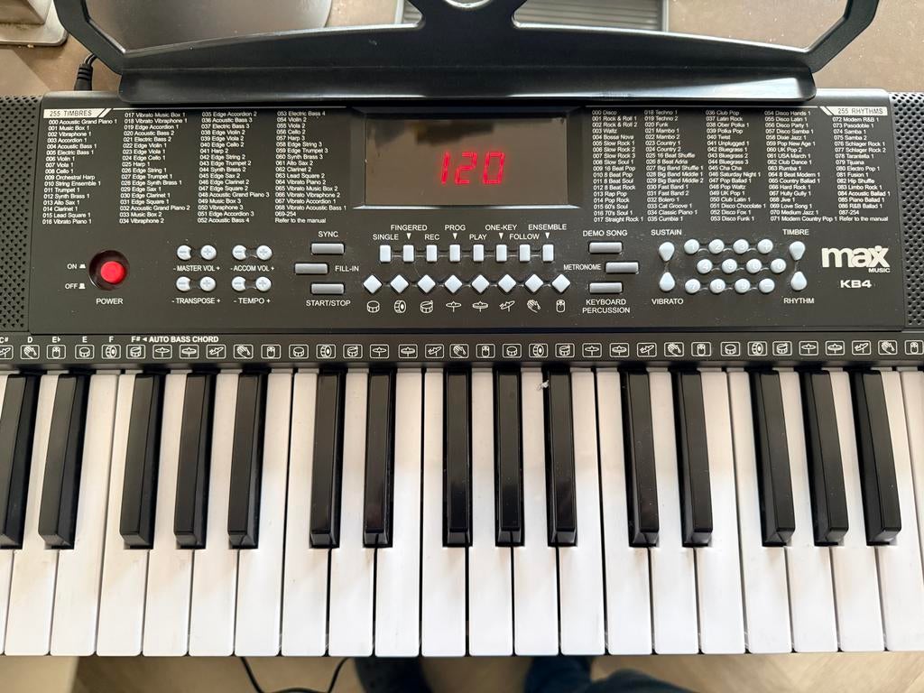 Max Music KB4 61 toetsen keyboard, Ophalen of Verzenden, Zo goed als nieuw, 61 toetsen, Overige merken