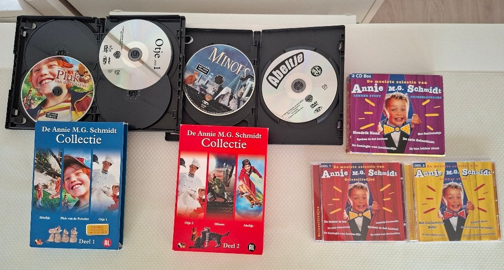 Annie M.G. Schmidt Collectie DVD’s (7st.) en CD’s (2st), Ophalen, Verzamelbox, Alle leeftijden, Nederlands