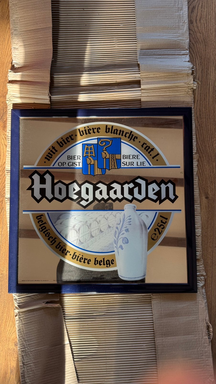 Hoegaarden bier reclame bord nieuw, Ophalen of Verzenden, Nieuw, Reclamebord, Plaat of Schild, Overige merken