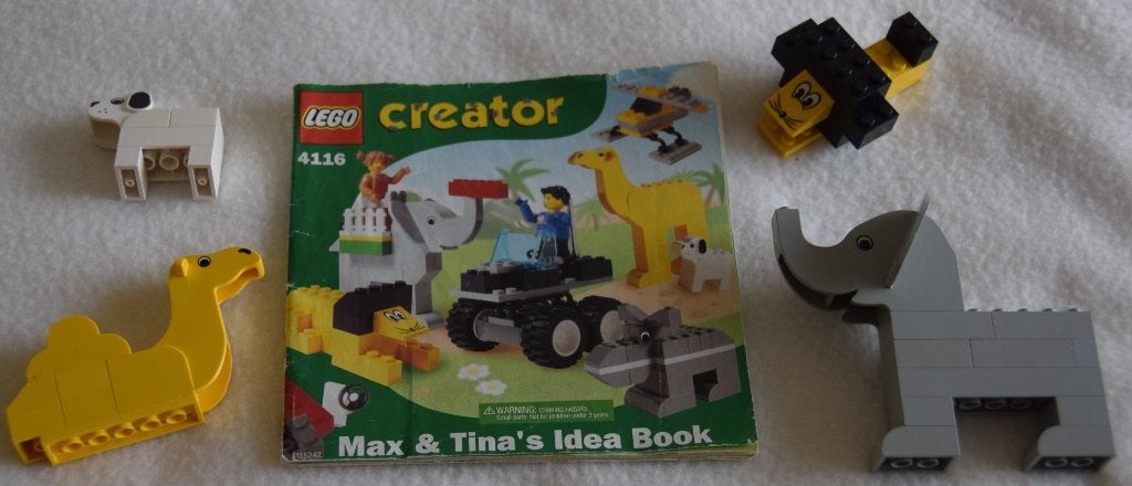 lego  creator - no 4116  max en tina  idea book, Lego, Ophalen of Verzenden, Zo goed als nieuw, Compleet