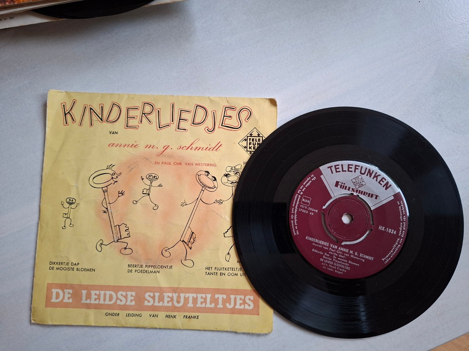 Kinderliedjes van Annie M.G. Schmidt - De Leidse Sleuteltjes, Ophalen, Gebruikt, 7 inch, EP