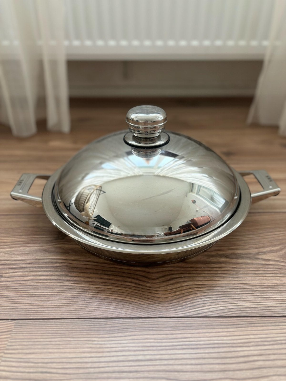 Simtronic Grillpan 28 CM met Thermomatic-technologie, Huis en Inrichting, Koekenpan, Gebruikt, Ophalen of Verzenden, Rvs