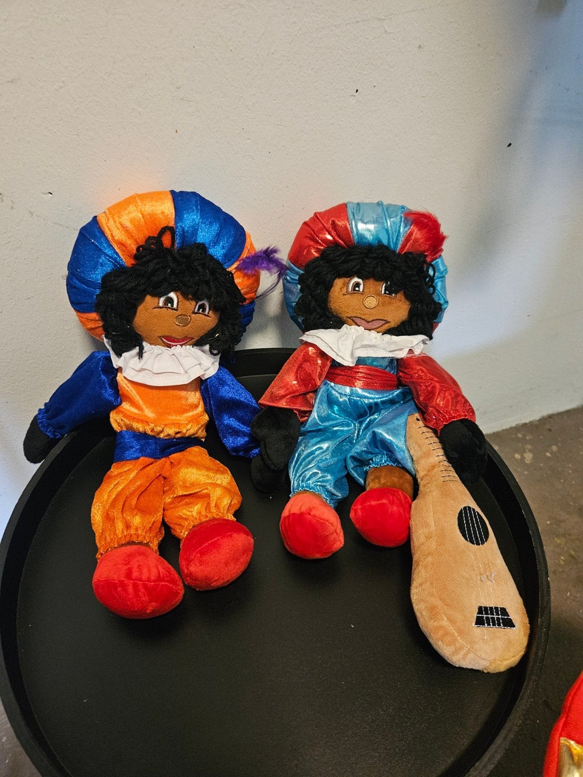 Set van 2 Zwarte Piet poppen, Sinterklaas decoratie, Ophalen of Verzenden, Overige typen
