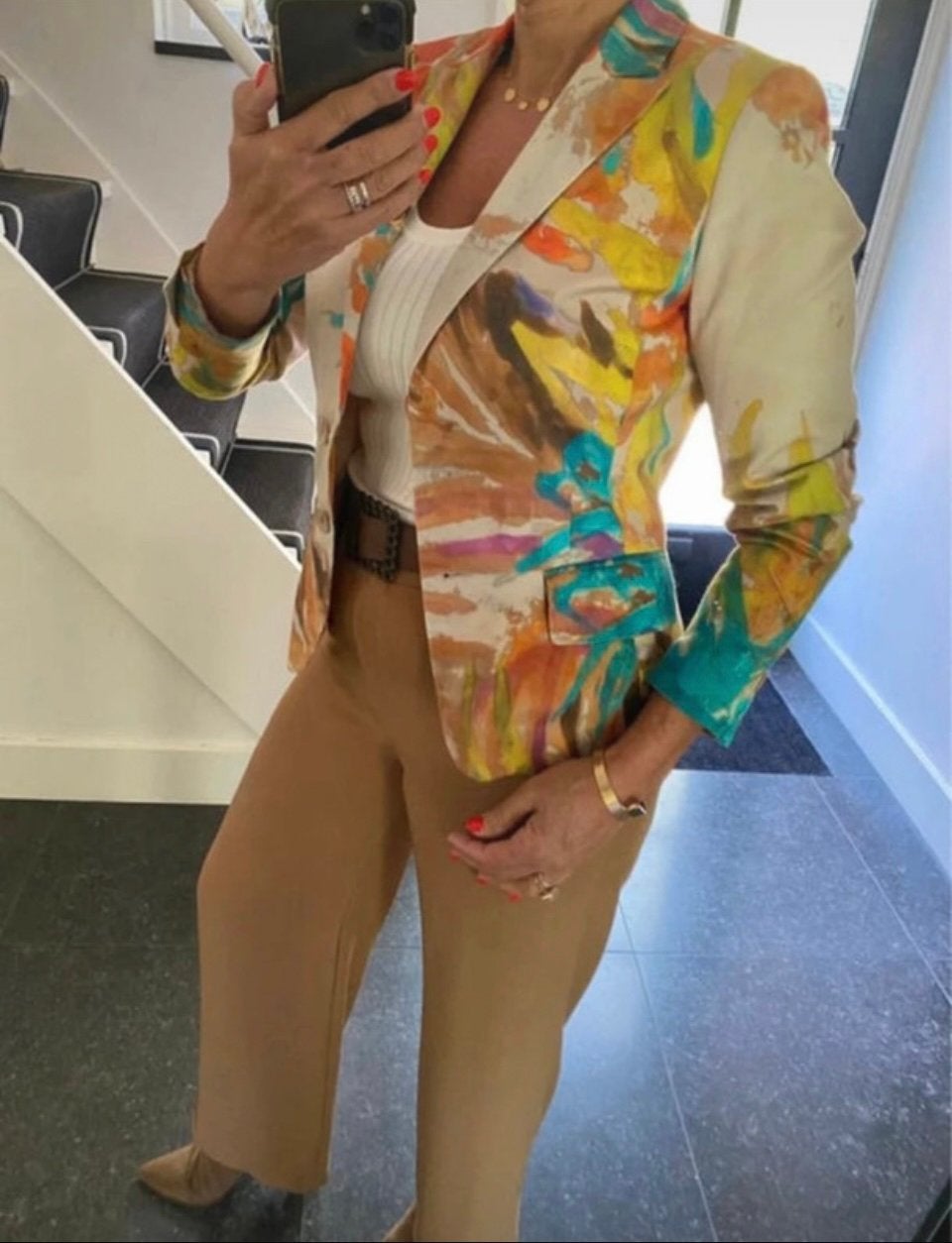 Summum Women Amsterdam, super leuke en aparte blazer, S/M, Maat 38/40 (M), Meerkleurig, Nieuw, Ophalen of Verzenden