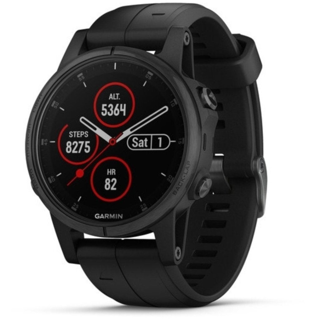 Garmin Fēnix 5X Plus Sapphire 51mm – GPS + Maps, GARMIN, Gebruikt, Zwart, Ophalen of Verzenden