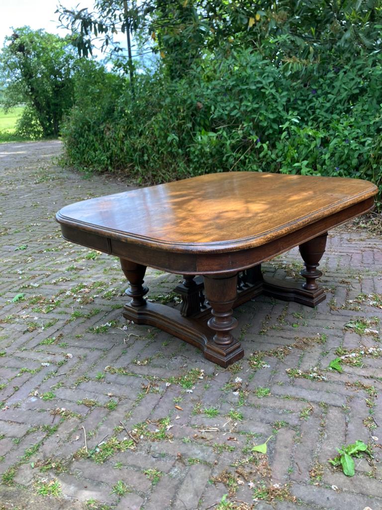 Vintage salontafel, Ophalen, 100 tot 150 cm, Eikenhout, 50 tot 100 cm