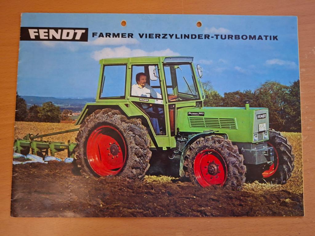 Folder Fendt Farmer viercilinder turbomatik 105, 106 en 108, Ophalen of Verzenden, Gelezen, Tractor en Landbouw