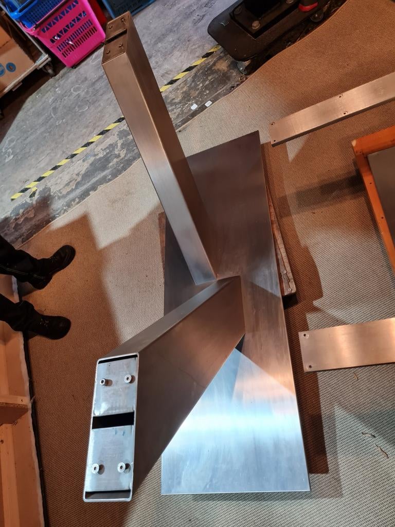 Stalen tafelpoten - RVS model voor salontafel, Ophalen, Tafelpoot, Gebruikt, Onbekend