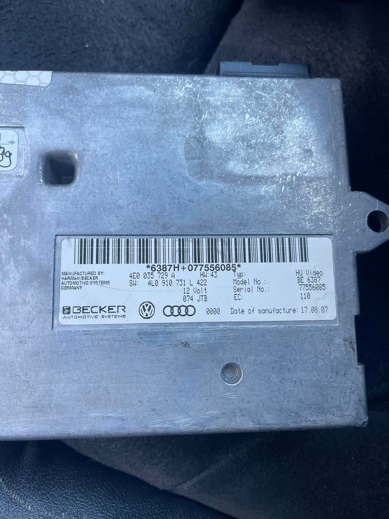 Audi Q7 4L MMI control unit - Becker 4E0 035 729 A, Ophalen of Verzenden, Gebruikt, Audi