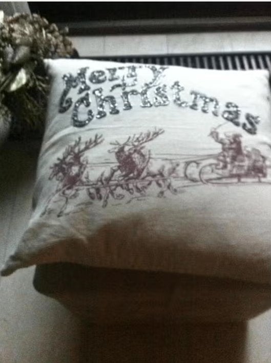 Sjeik kerst kussen roomwit 50x50 cm, Huis en Inrichting, Overige merken, Beige, Vierkant, Ophalen of Verzenden