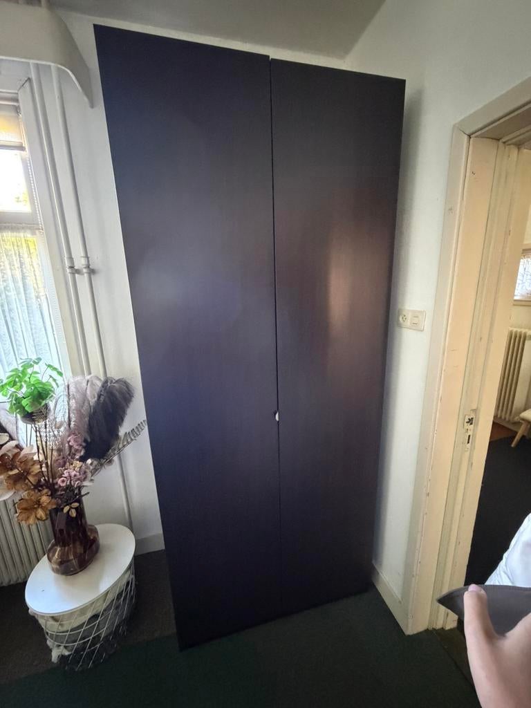 Ikea pax kledingkast zwart, Ophalen, 200 cm of meer, Met plank(en), 50 tot 100 cm