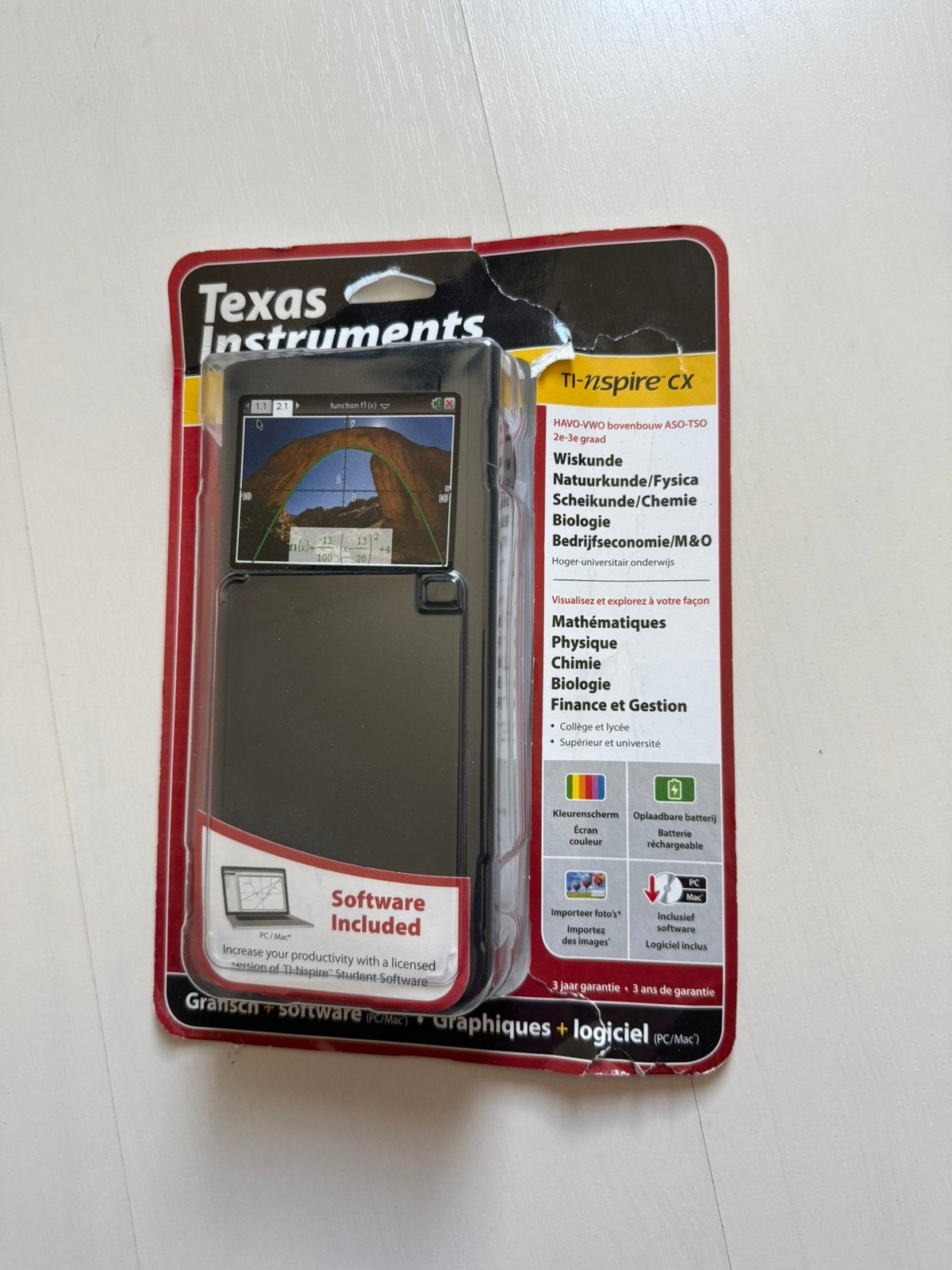 TI-Nspire CX Wetenschappelijke Rekenmachine, Ophalen of Verzenden, Grafische rekenmachine, Zo goed als nieuw