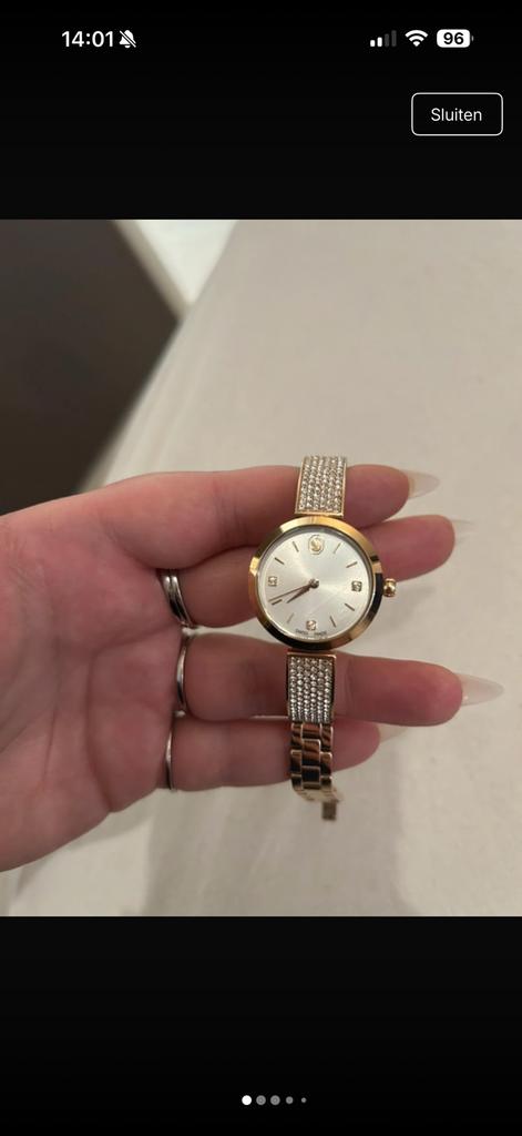 swarovski horloge rosegoud, Ophalen of Verzenden, Zo goed als nieuw