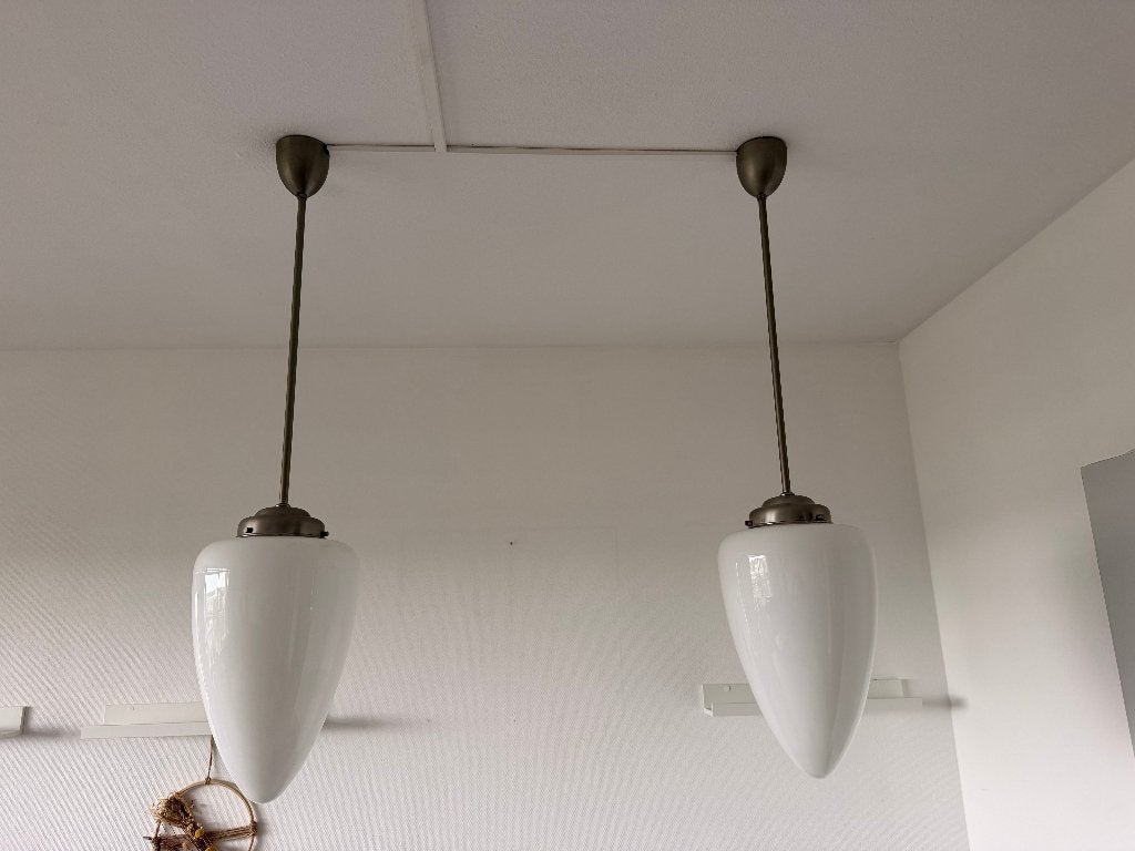 Giso hanglamp Menhir - Grote melkglas hanglamp, Huis en Inrichting, Ophalen, E27 (groot), Gispen, Glas