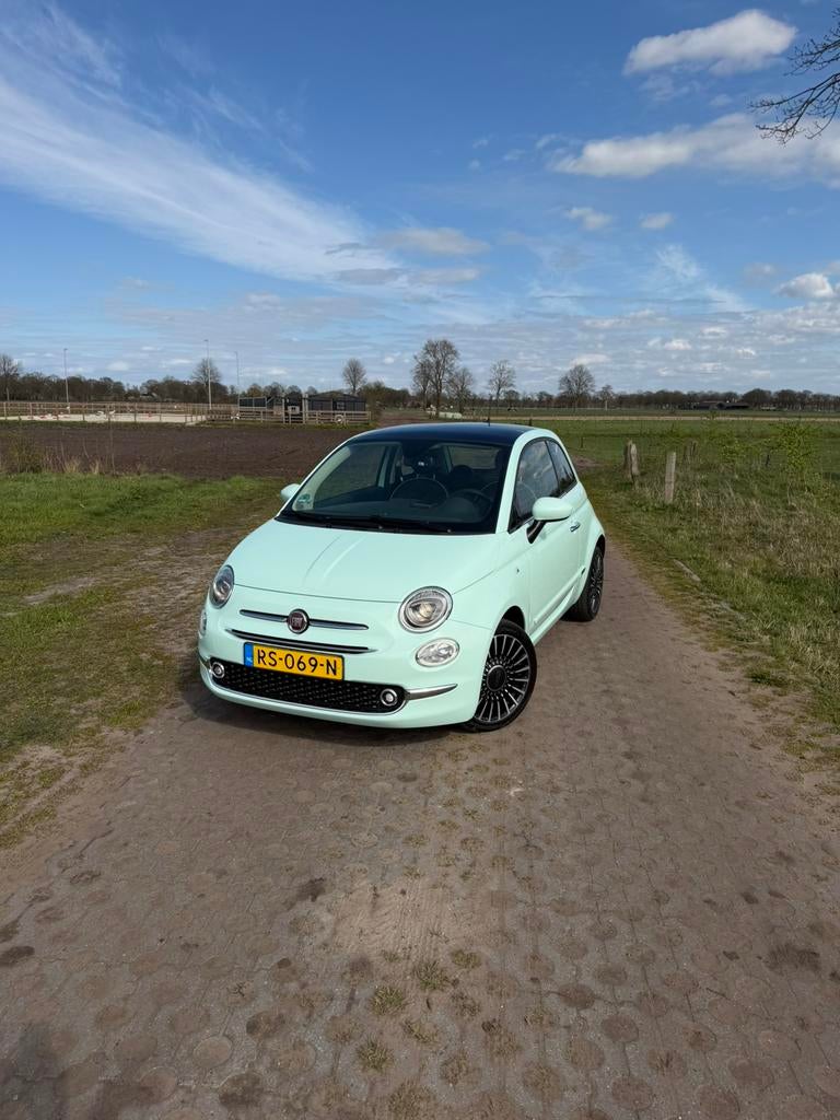 Fiat 500 Twinair Turbo 80pk 2018 Groen, Auto's, Fiat, Voorwielaandrijving, 31 €/maand, Origineel Nederlands, Bedrijf
