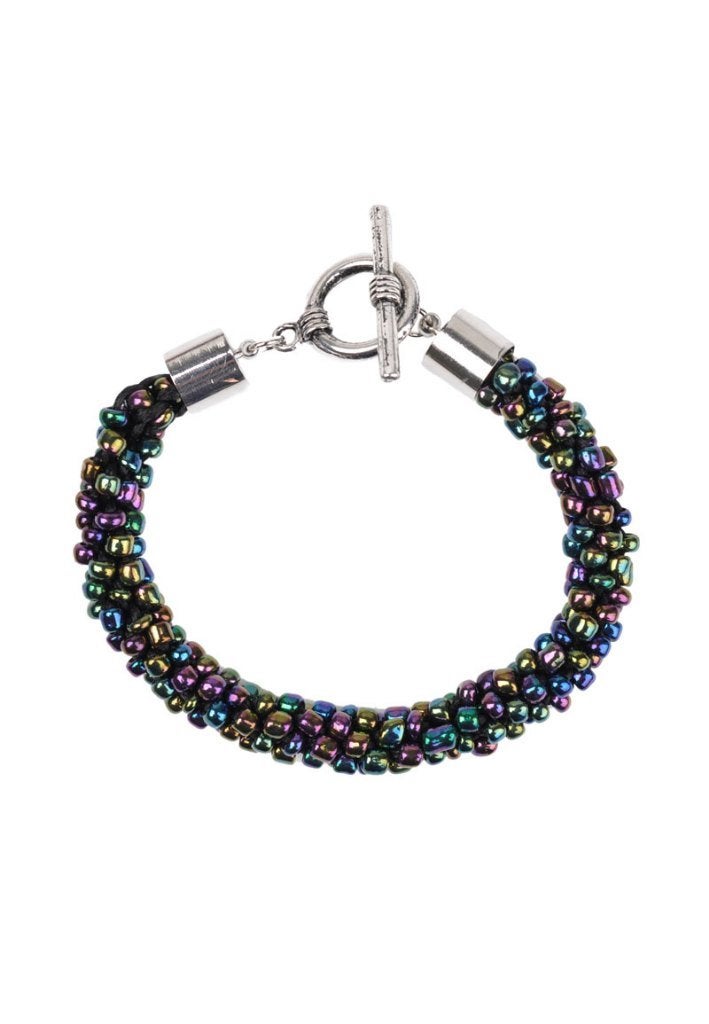 Kleurrijke kralenarmband met toggle sluiting, Overige materialen, Overige kleuren, Nieuw, Ophalen of Verzenden