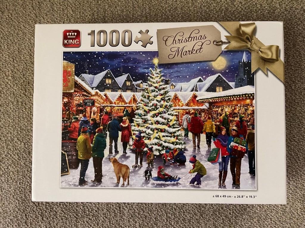 Kerst puzzel 1000 stukjes, Hobby en Vrije tijd, Denksport en Puzzels, Ophalen of Verzenden, 500 t/m 1500 stukjes, Gebruikt, Legpuzzel