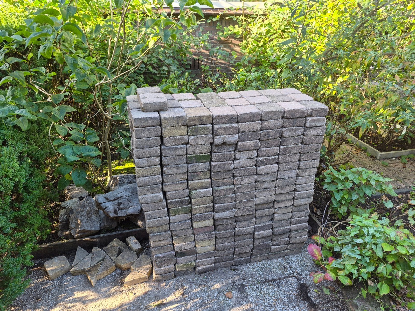 Abbeystones 14x14 cm - 480 stuks, Tuin en Terras, Ophalen, Gebruikt, Klinkers, 10 m² of meer