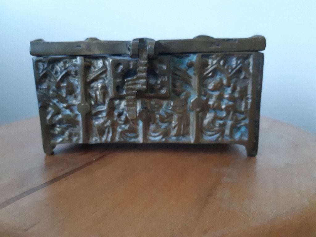 bronzen relikwiekistje, Ophalen of Verzenden, Brons