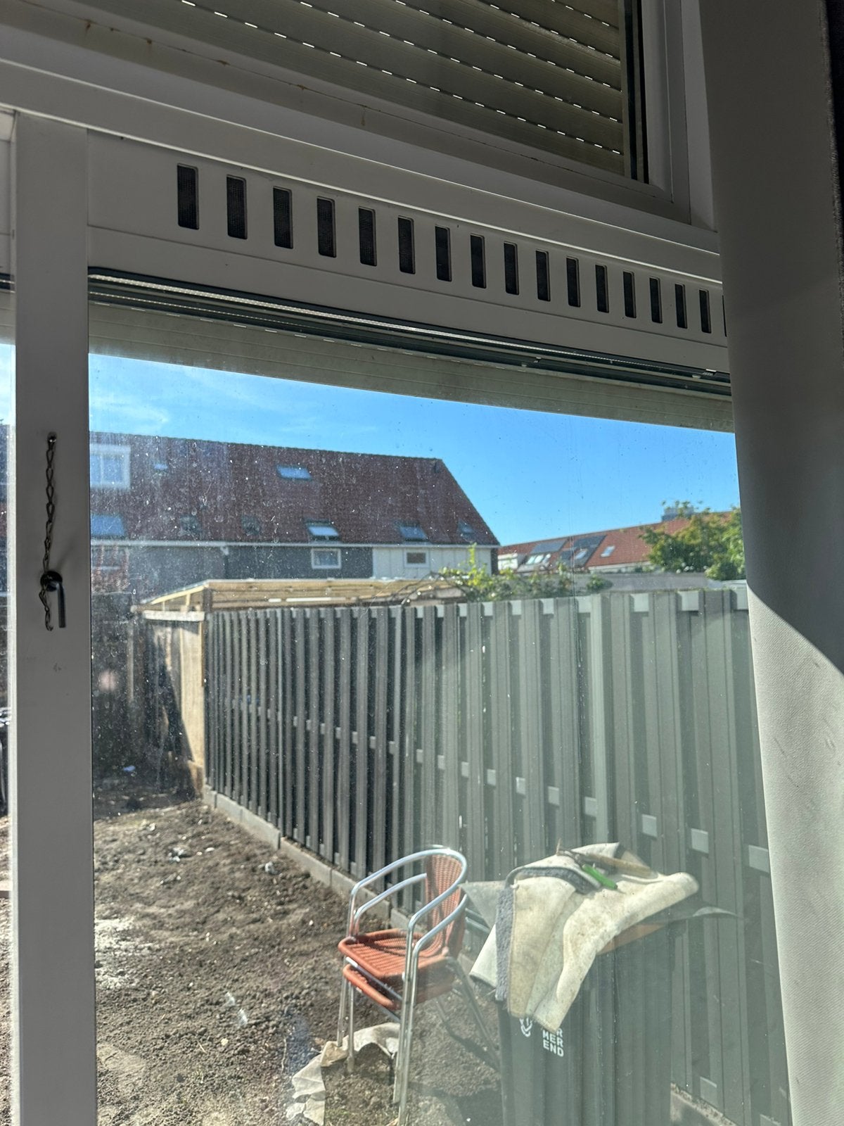 Tuindeur Schuifpui met Rolluiken B290 H220 met rooster, Ophalen, Kunststof, Gebruikt, 225 cm of meer