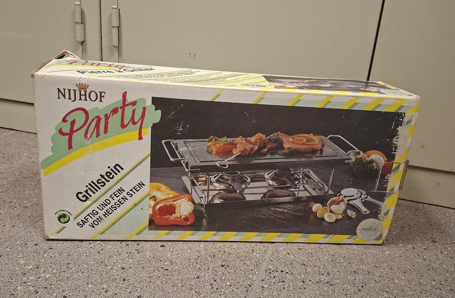 Vintage Nijhof Party Grillsteen - Sfeervol Tafelen, Ophalen of Verzenden, Gebruikt, 4 t/m 7 personen