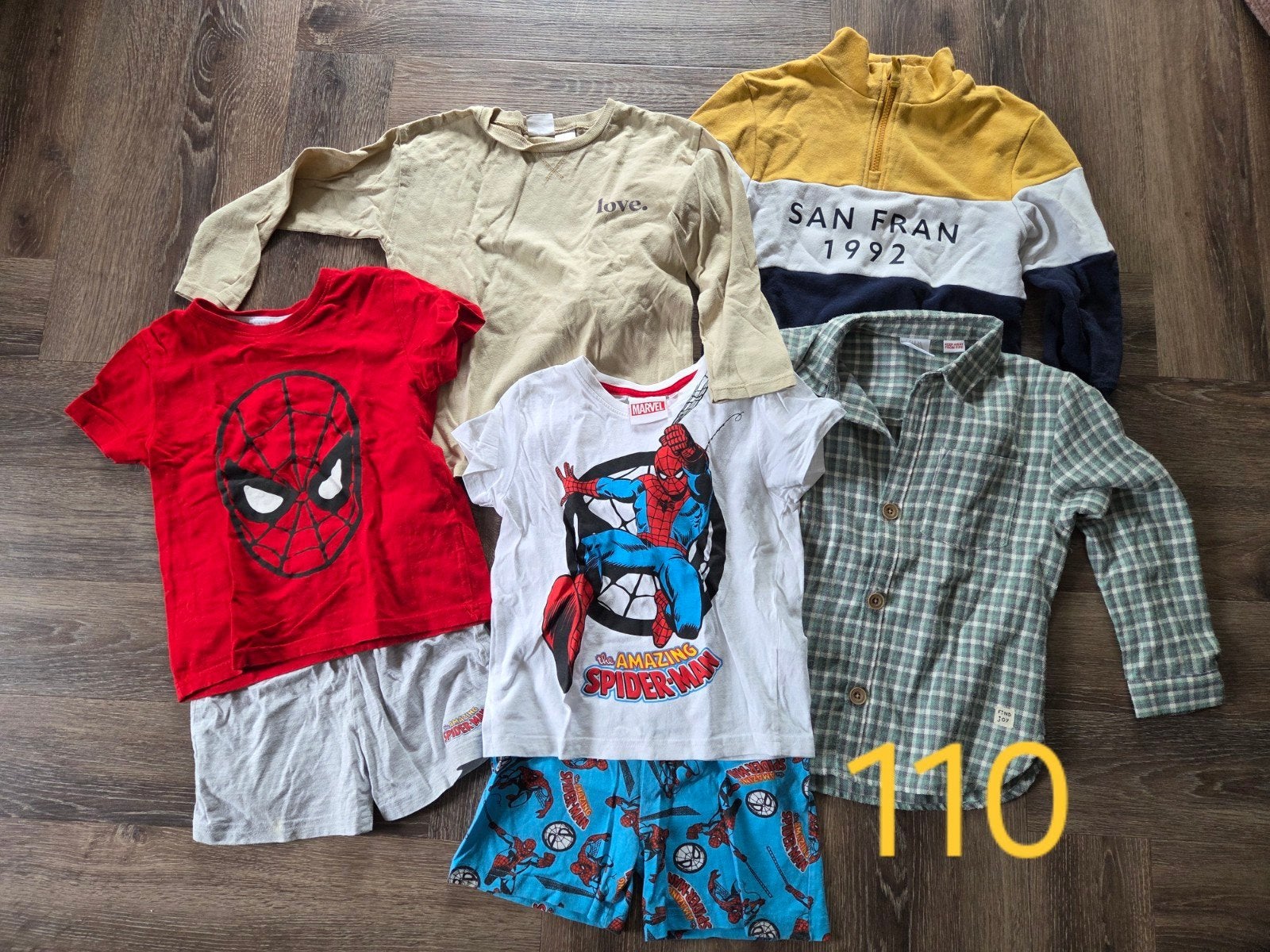 Kledingpakket Jongen Maat 110/116 - Spiderman & Meer, Gebruikt, Ophalen of Verzenden, Setje, Jongen