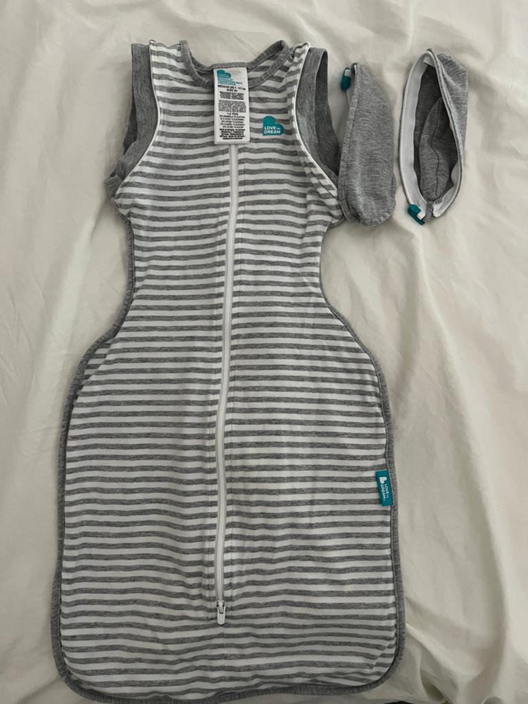 Love to Dream Babyslaapzak Swaddle Up maat M 1.0 TOG Grijs, Ophalen of Verzenden, Zo goed als nieuw, Minder dan 70 cm, Slaapzak