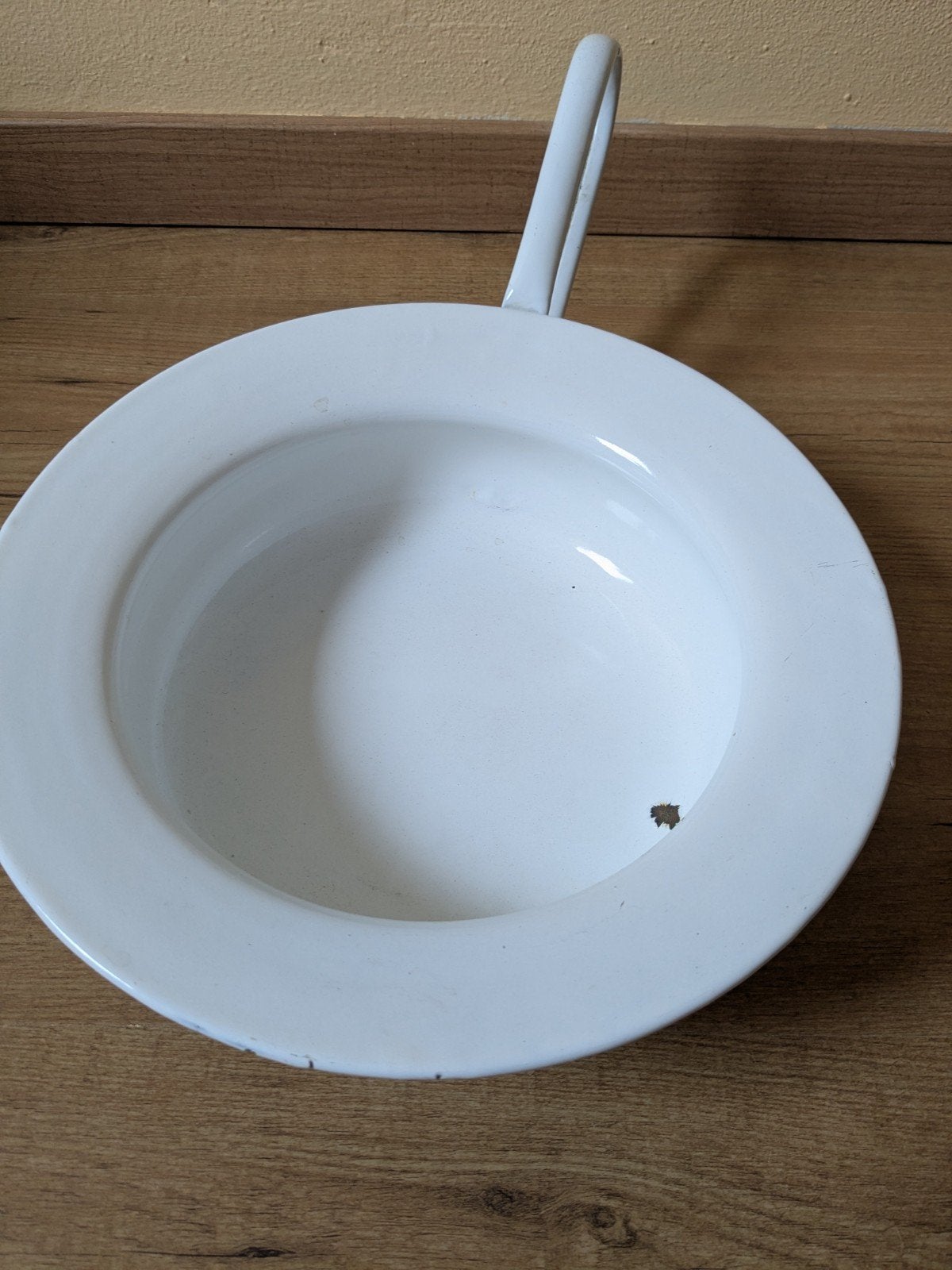 Vintage emaille beddensteek / po , plantenbak, Ophalen of Verzenden