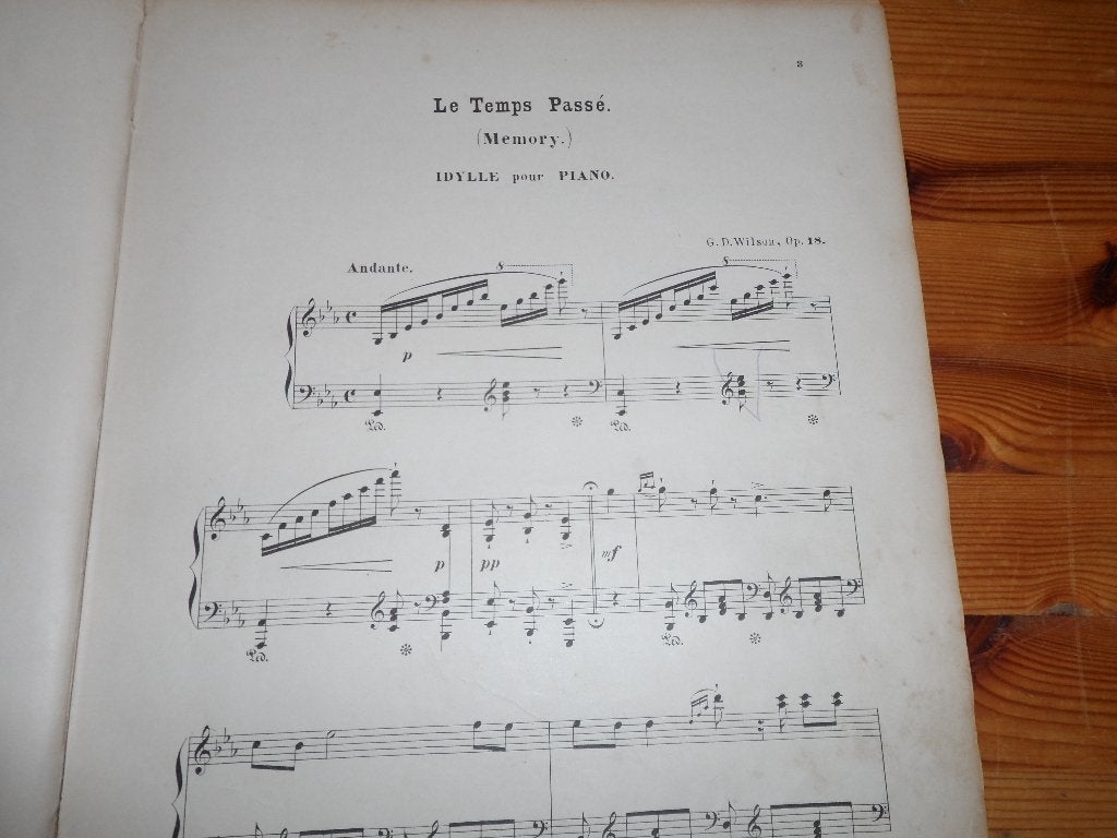 Le temps passe - g. D. Wilson, Gebruikt, Ophalen of Verzenden, Artiest of Componist, Piano