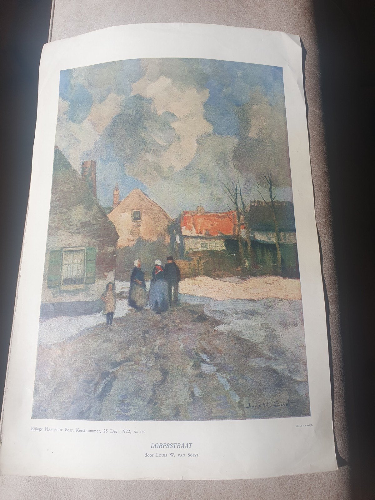 Dorpsgezicht W  van Soest 1922 Veluwezoom, Antiek en Kunst, Ophalen