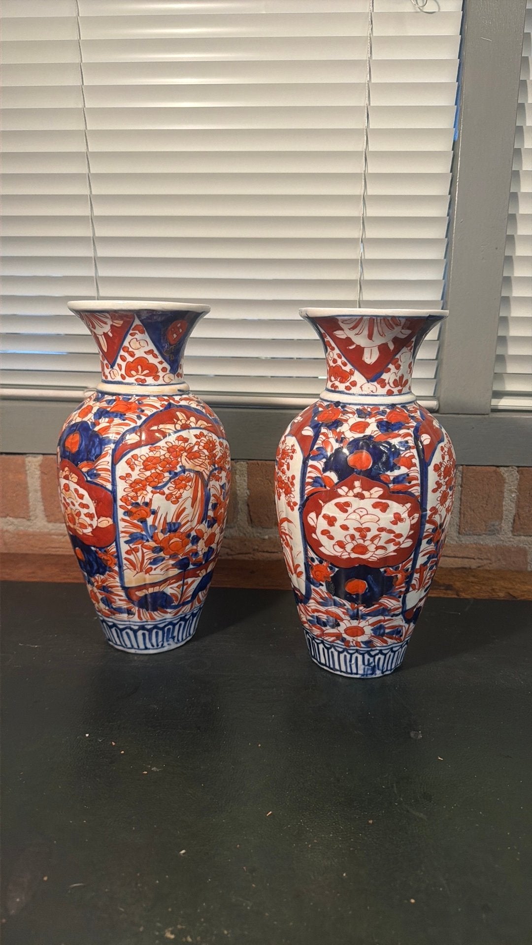 Paar Antieke Japanse Imari Vazen – 19e Eeuw (31,5 cm), Ophalen